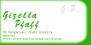 gizella pfaff business card